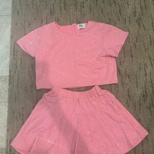 NWOT Lola + The Boys, Taylor Crystal Set pink, size 10